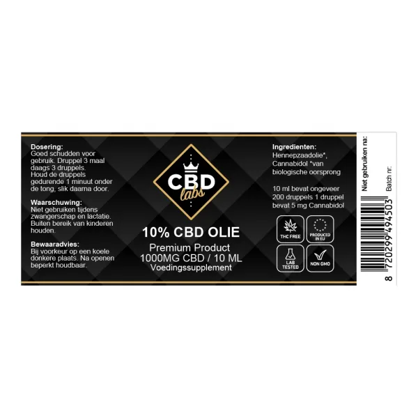 CBDLabs 10% Label