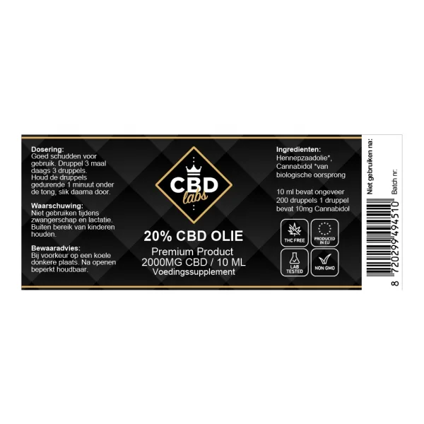 CBDLabs 20% Label